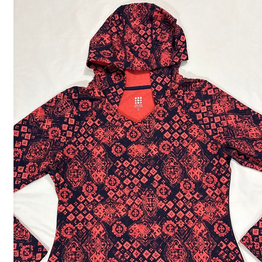 Title Nine Womens Small Mercury Hooded Long Sleeve Athletic Dress Abstract Print - Picture 3 of 10